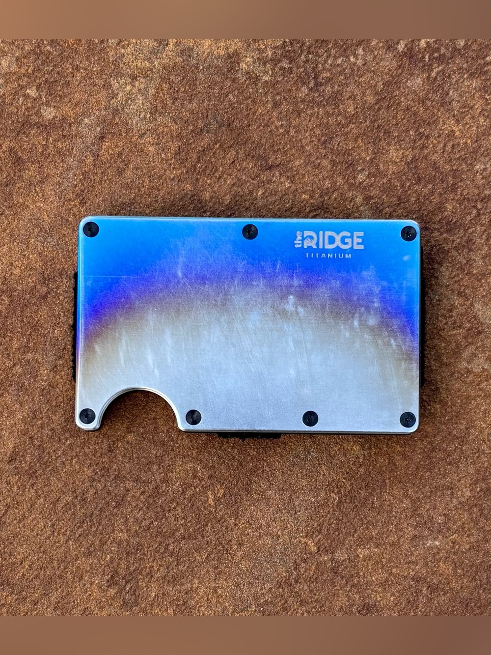 Ridge Burnt Titanium Wallet